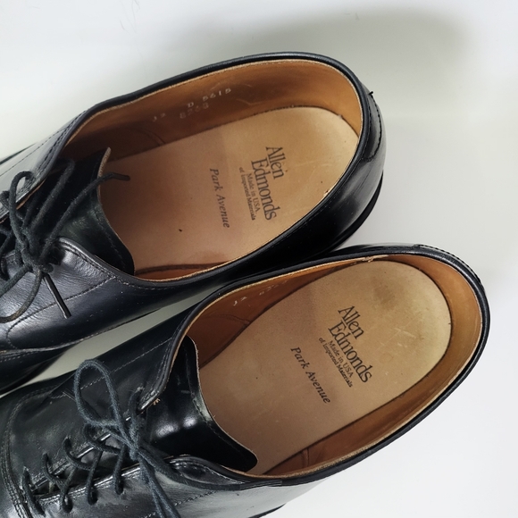 Allen Edmonds Park Avenue Cap-Toe Oxfords Black Leather 12 D - Picture 8 of 13